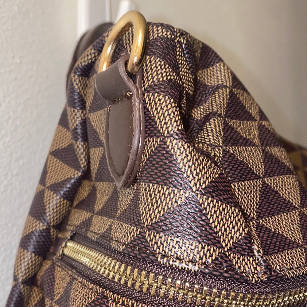 Nwot Geometric Patterned Brown Backpack With Gold… - image 4